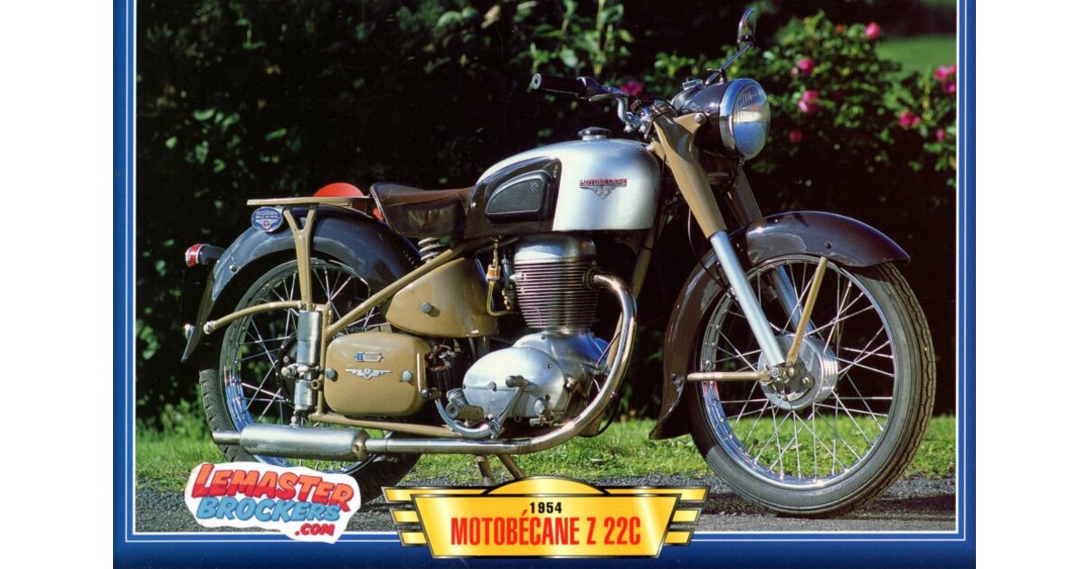 FICHE MOTO MOTOBECANE Z 22C 1954